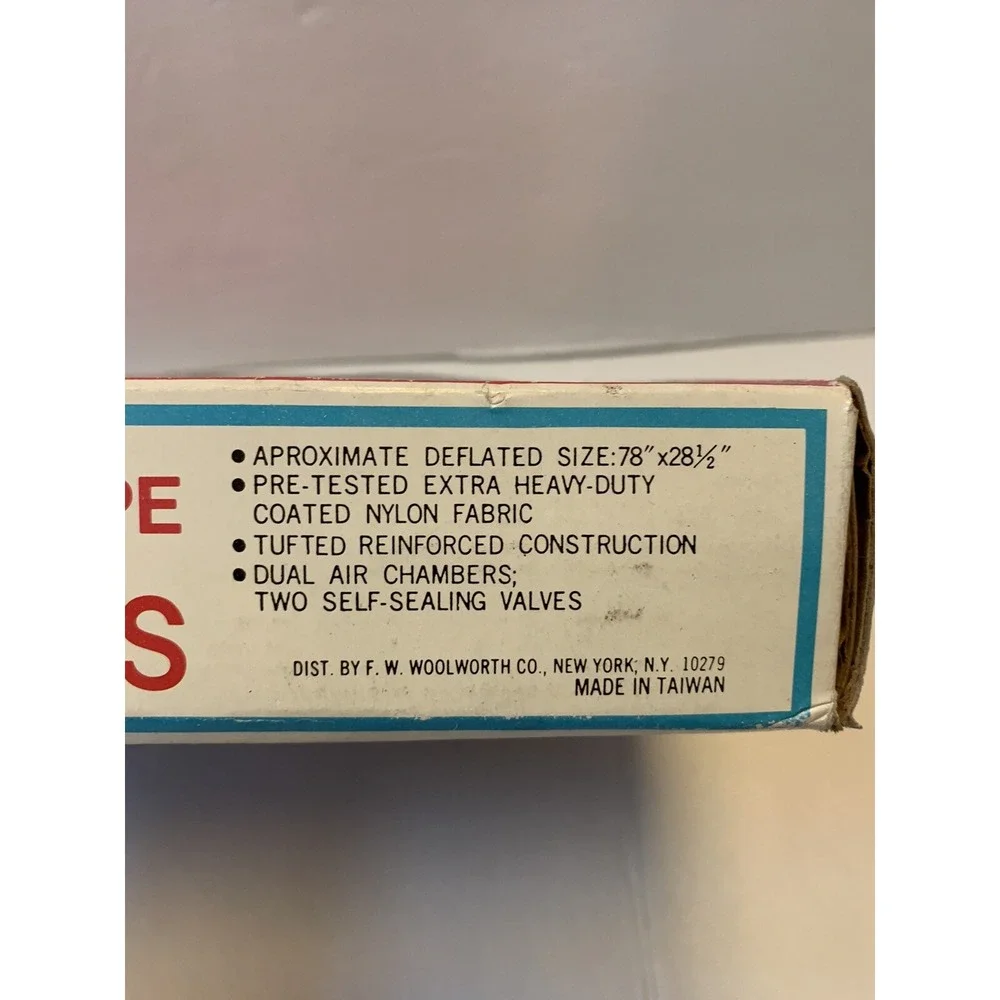 Vintage Extra Heavy Duty Coated Nylon Air Mattress Camping Ladder Type NEW NOS